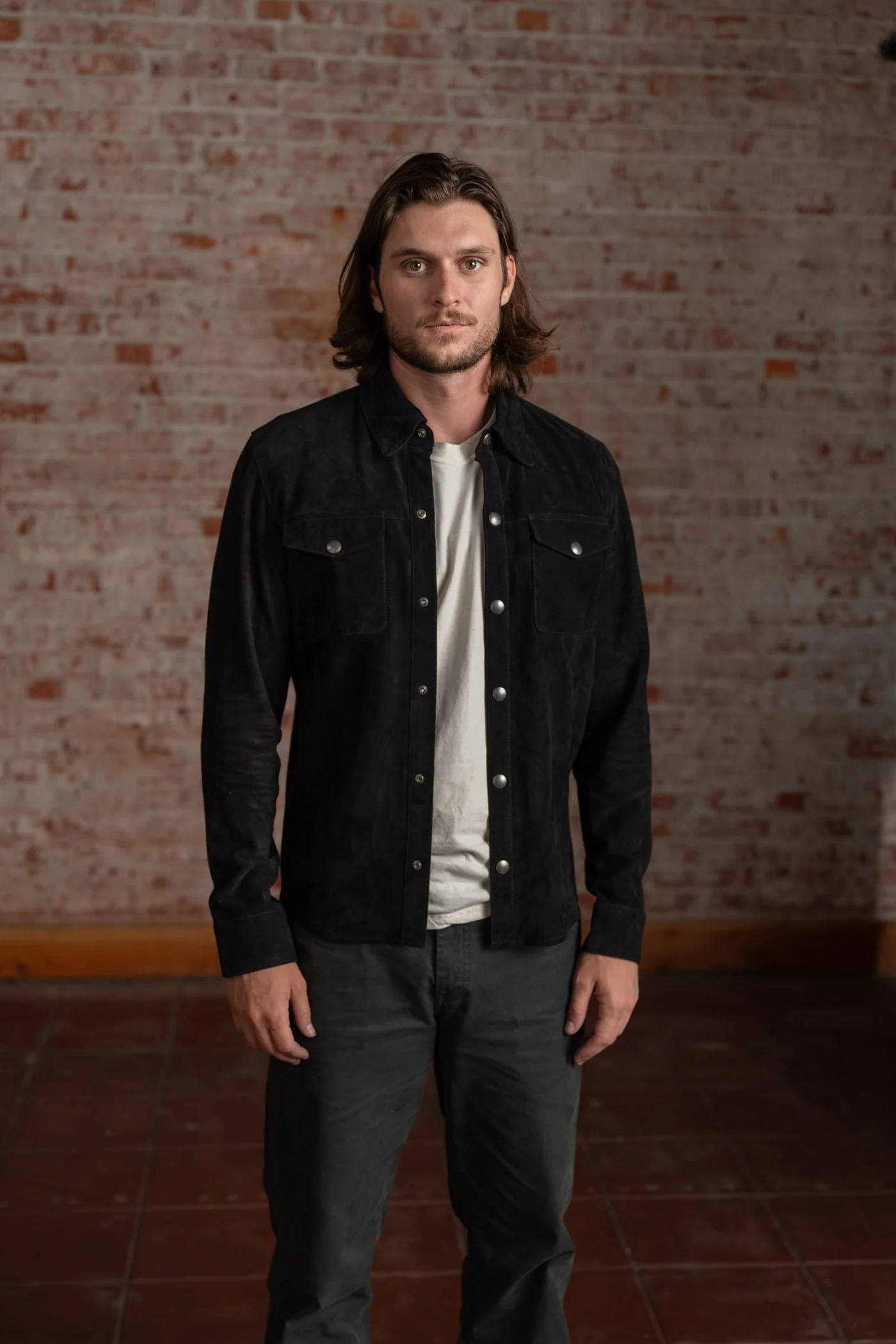 Goat Suede Roughneck Over Shirt - Image 5