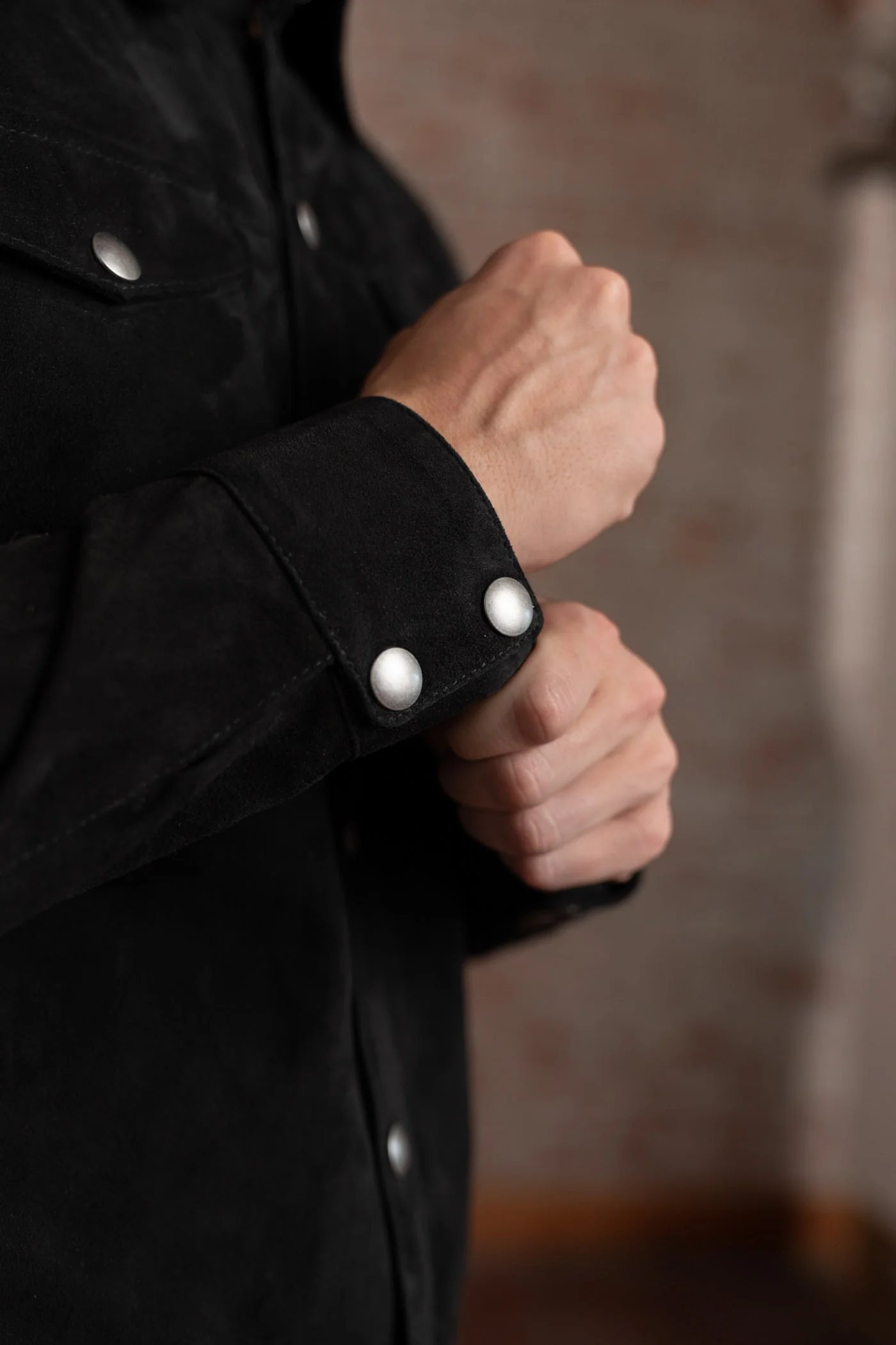 Goat Suede Roughneck Over Shirt - Image 9